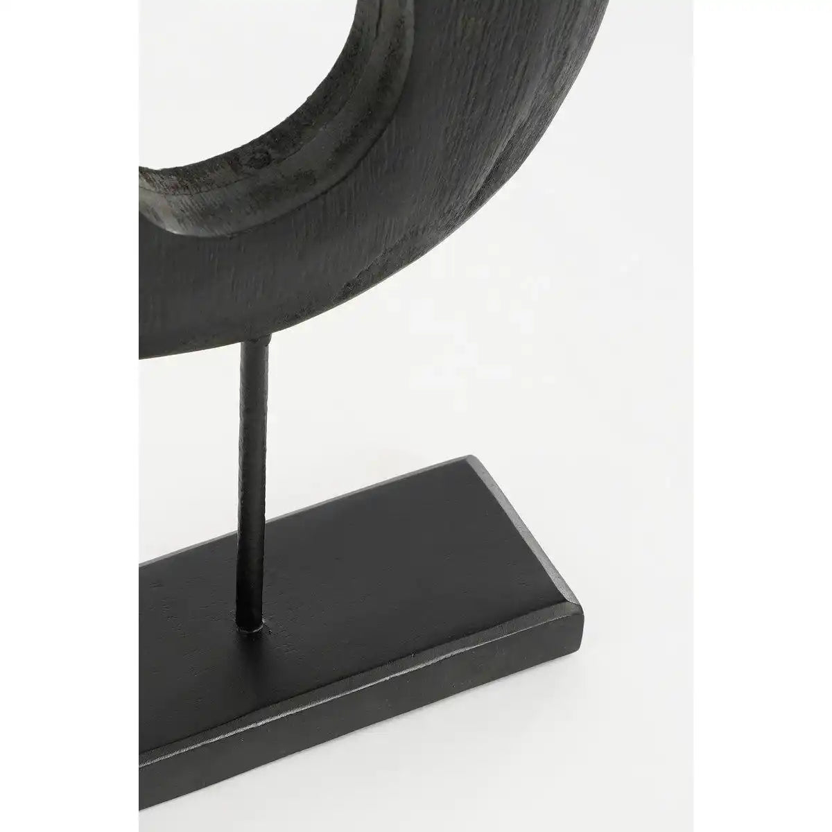 Pastina-Ornament auf Fuß – L6,5 x B16,5 x H37,5 cm – FSC 100 % Mangoholz – Schwarz - HomeDesign Knaus