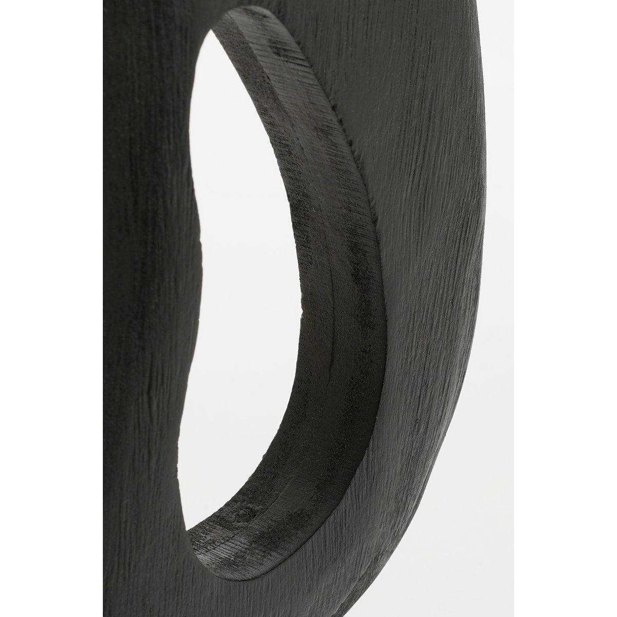 Pastina-Ornament auf Fuß – L6,5 x B16,5 x H37,5 cm – FSC 100 % Mangoholz – Schwarz - HomeDesign Knaus