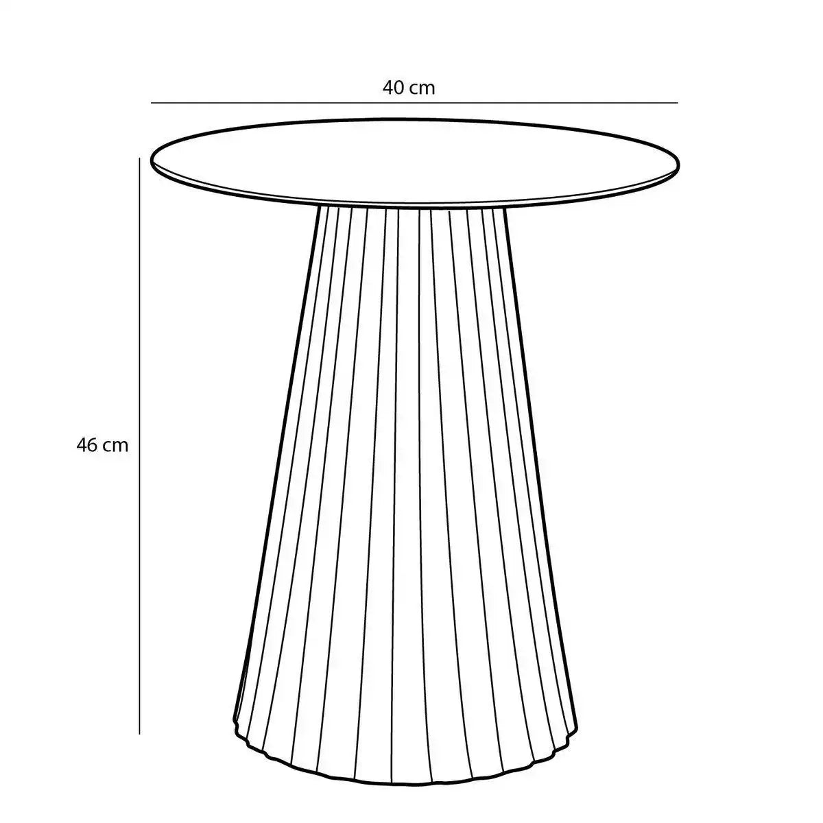 Pellis Beistelltisch – H46 x Ø40 cm – Metall – Hellrosa - HomeDesign Knaus