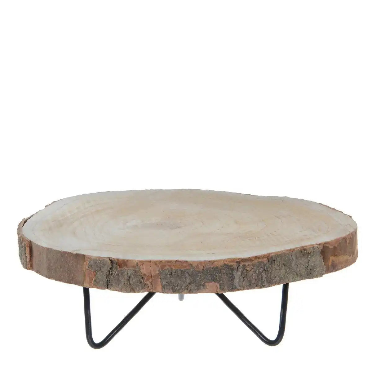 Pia Tree Trunk Beistelltisch – H14 x Ø40 cm – Hellbraun - HomeDesign Knaus