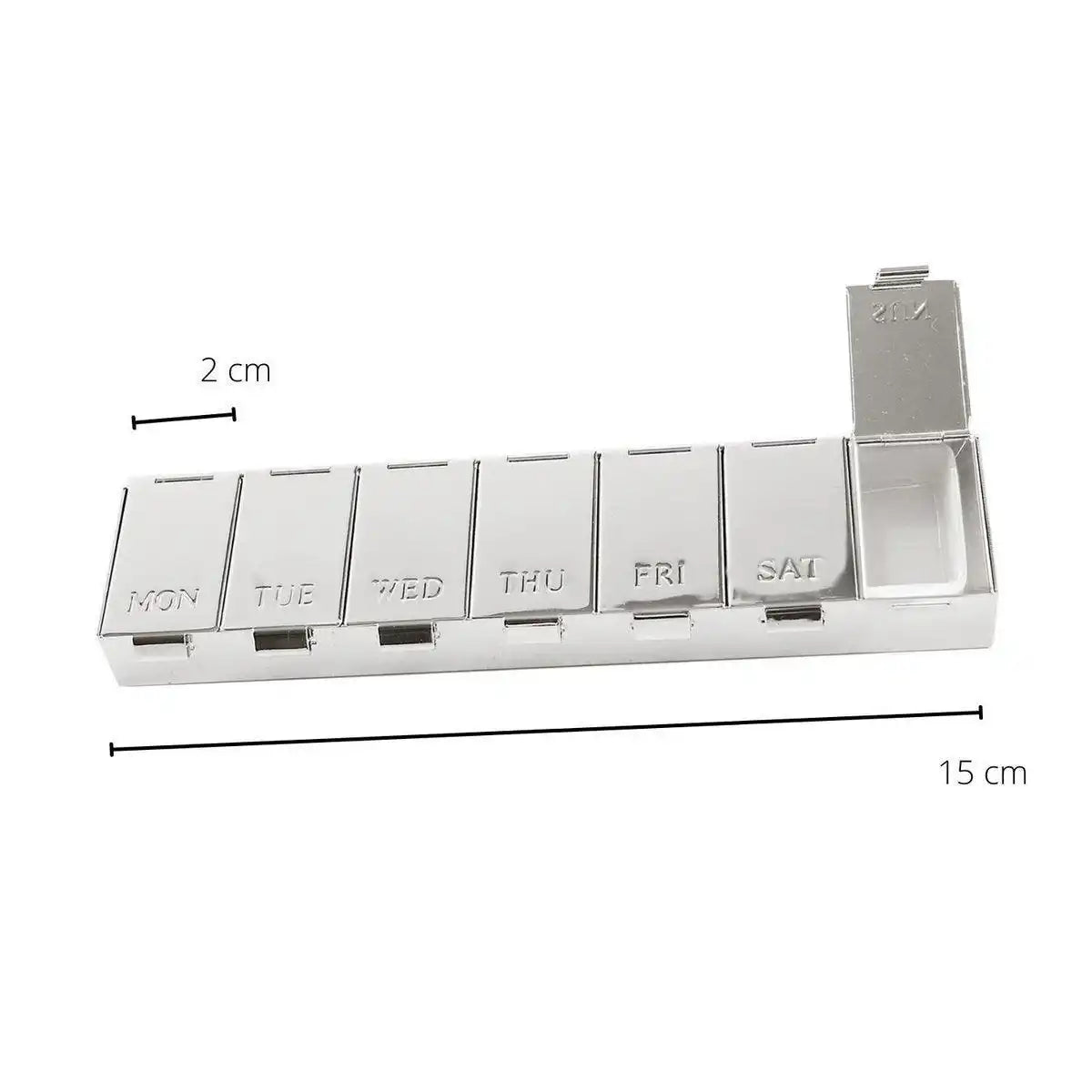 Pillendose Pillenbox für 7 Tage edel versilbert anlaufgeschützt - HomeDesign Knaus