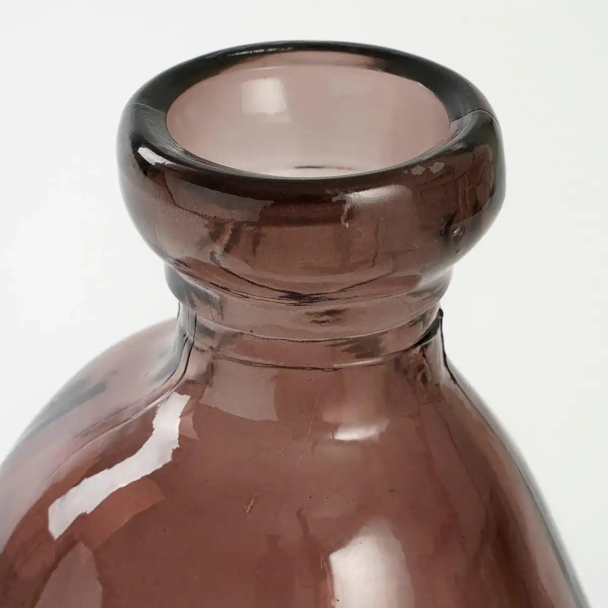 Pinto Vase - H51 x Ø22 cm - Recyceltes Glas - Dunkelbraun - HomeDesign Knaus
