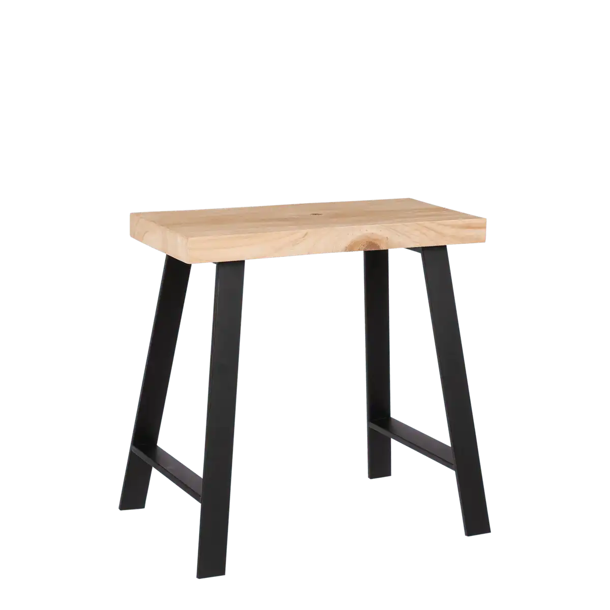 Plano Hocker – L46 x B32 x H46 cm – Fichtenholz – Hellbraun - HomeDesign Knaus