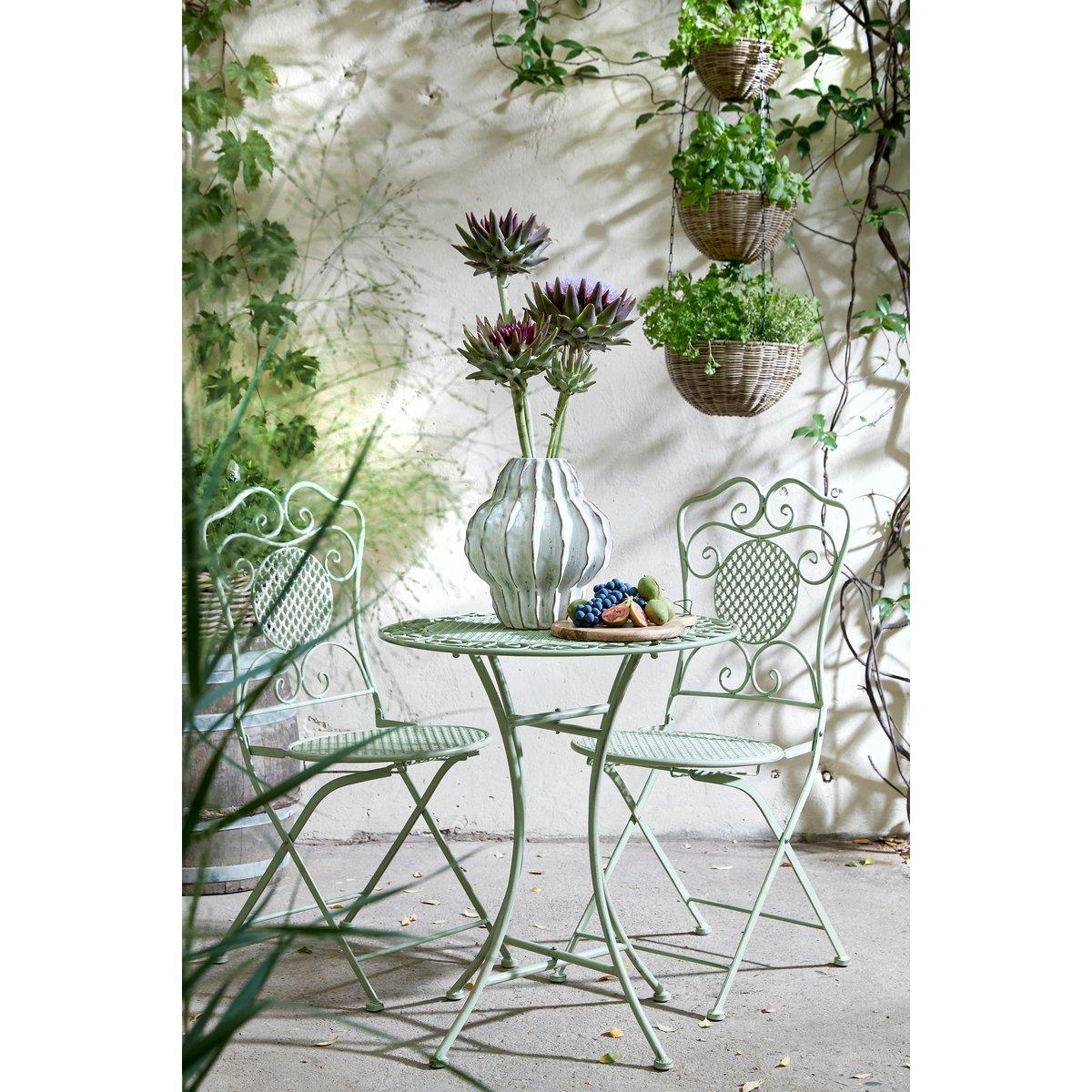 Provence Outdoor-Bistrotisch – H70 x Ø60 cm – Hellgrün - HomeDesign Knaus