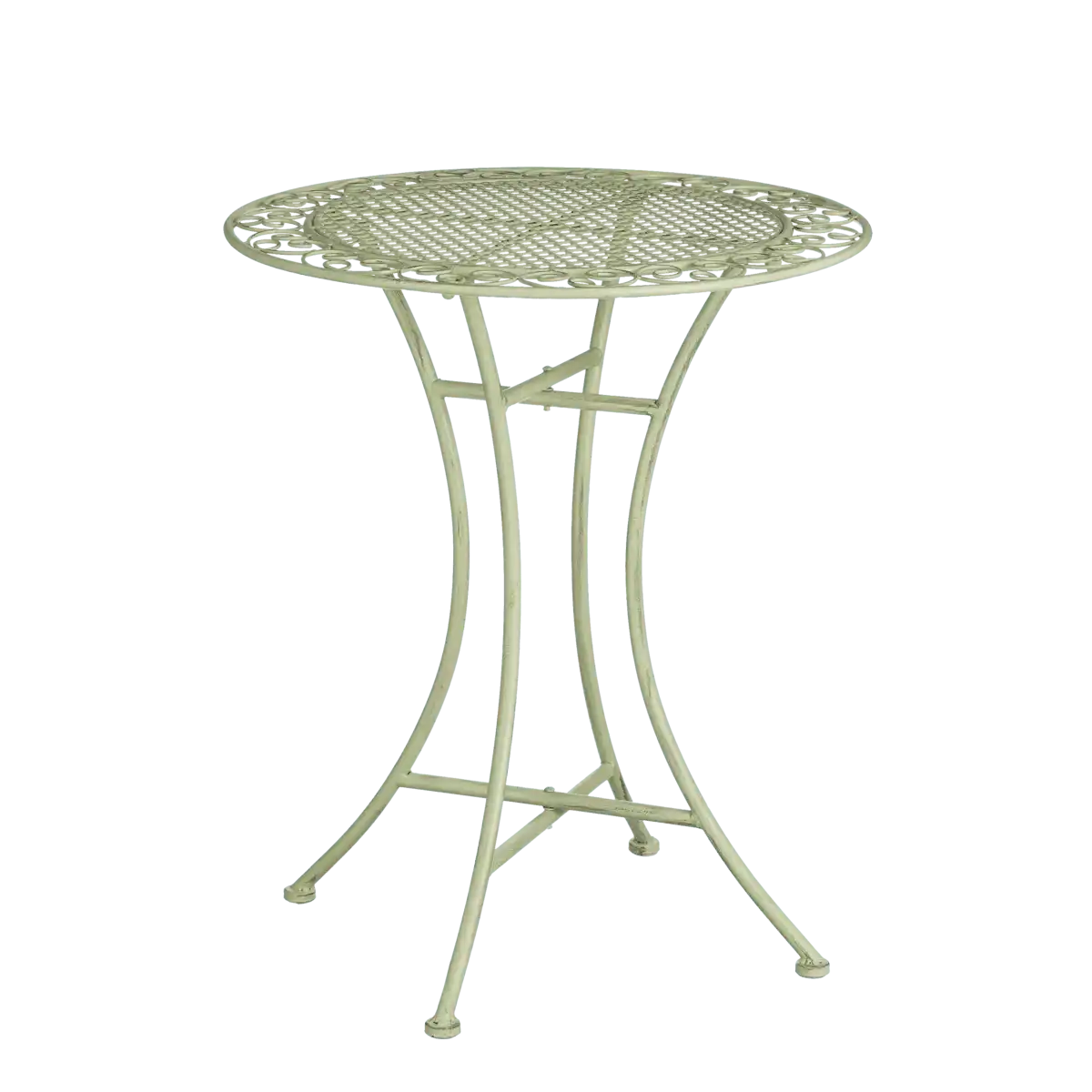 Provence Outdoor-Bistrotisch – H70 x Ø60 cm – Hellgrün - HomeDesign Knaus