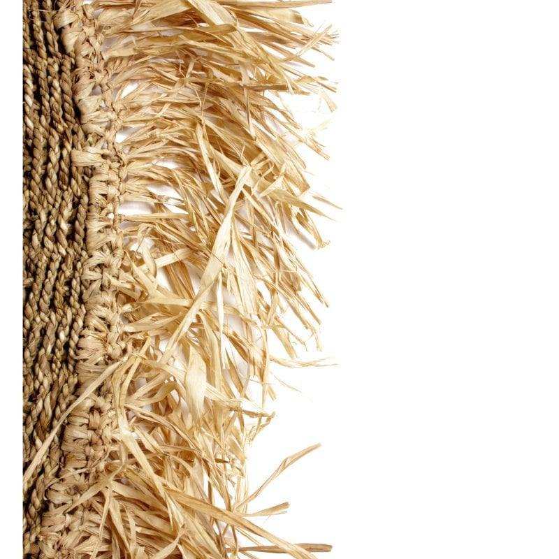 Runder Seegras Teppich mit Fransen 120cm - HomeDesign Knaus