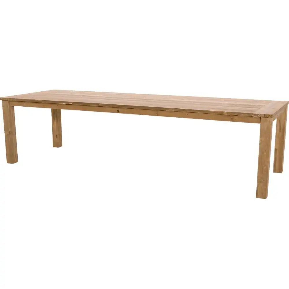 Rustikal Holz Gartentisch Teakholz Esstisch 300x100 - HomeDesign Knaus