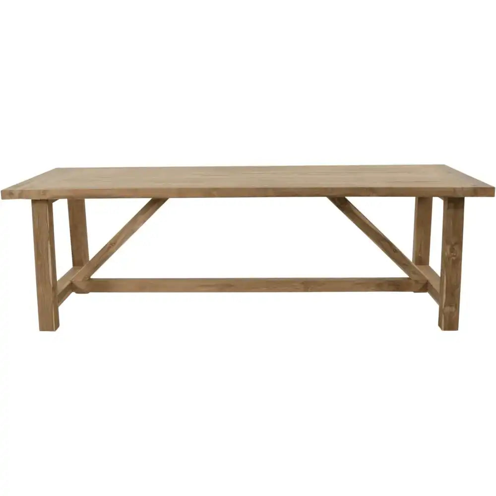 Rustikal Teakholz Gartentisch Castle Esstisch 240x100 - HomeDesign Knaus