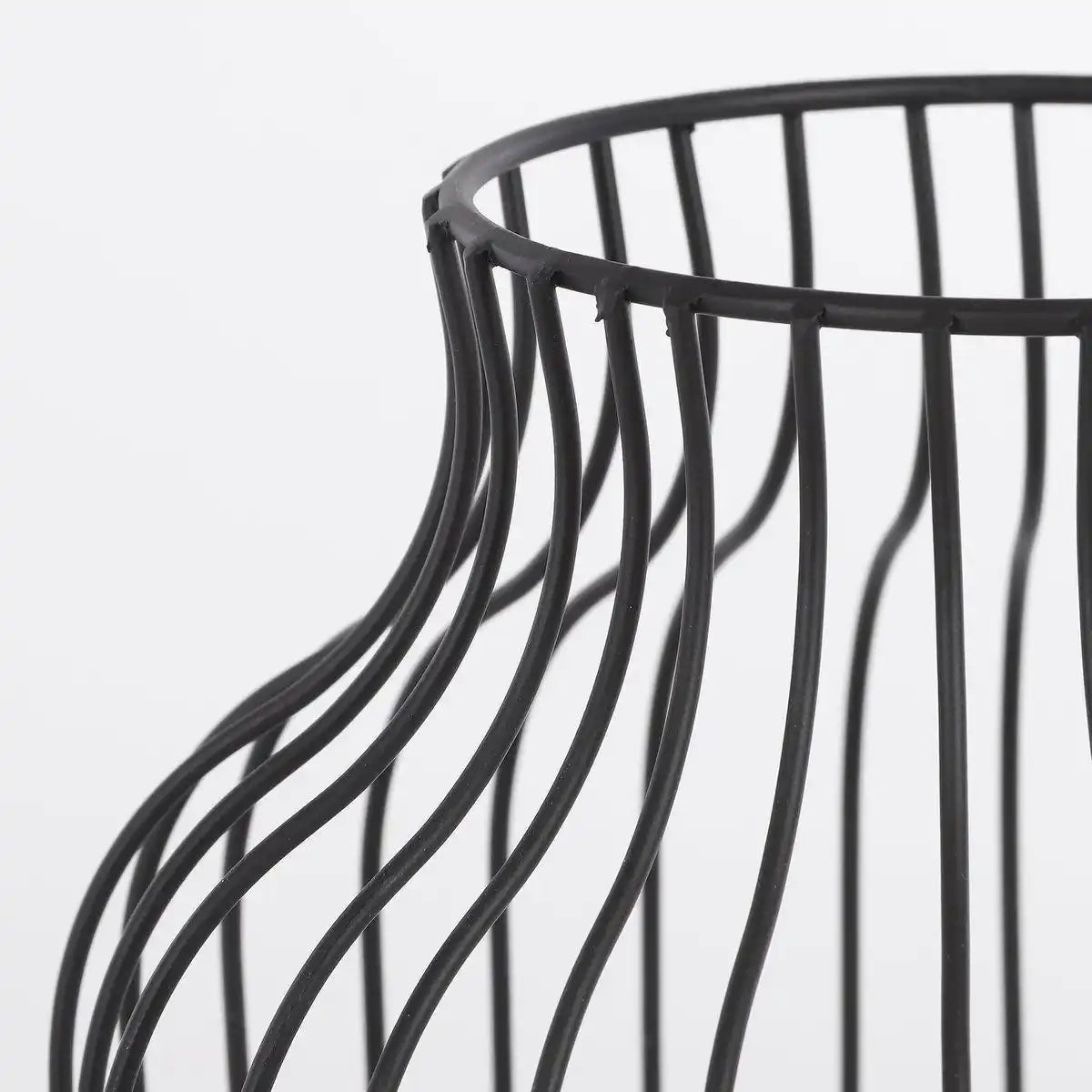 Saga-Laterne – H35,5 x Ø28 cm – Schwarz - HomeDesign Knaus