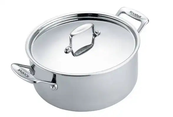 Scanpan 20 cm/3,7 L Kochtopf mit Deckel Fusion 5 Glaskeramik Backofengeeignet Edelstahl - HomeDesign Knaus