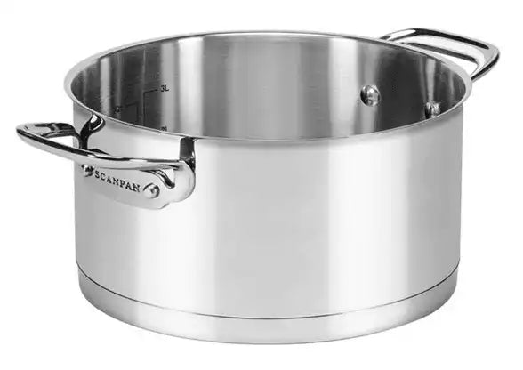 Scanpan 22 cm/4,0 L Kochtopf - TechnIQ Glaskeramik Backofengeeignet Edelstahl - HomeDesign Knaus