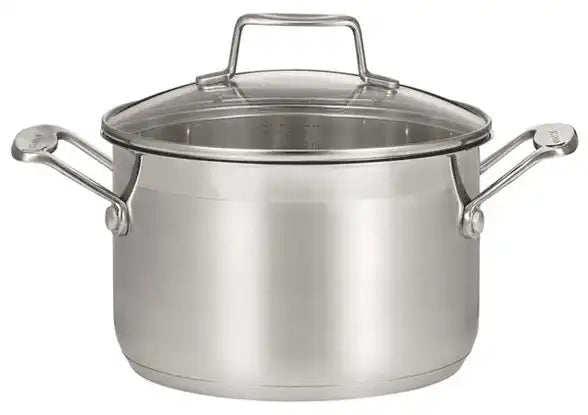 Scanpan 22 cm/4,5 L Kochtopf mit Deckel Impact Glaskeramik Backofengeeignet Edelstahl - HomeDesign Knaus