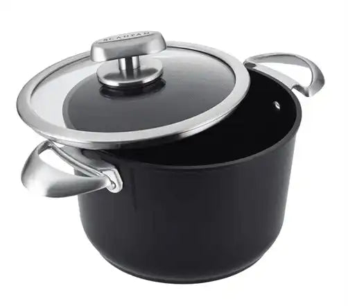 Scanpan 24 cm/4,8 L Kochtopf mit Deckel Pro IQ Glaskeramik Backofengeeignet Edelstahl - HomeDesign Knaus