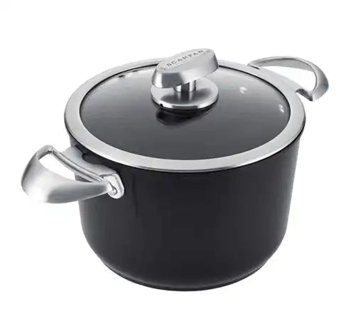 Scanpan 24 cm/4,8 L Kochtopf mit Deckel Pro IQ Glaskeramik Backofengeeignet Edelstahl - HomeDesign Knaus