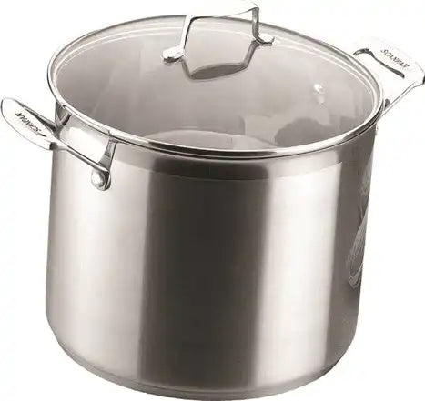 Scanpan 26 cm/11,0 L Suppentopf mit Deckel Impact Glaskeramik Backofengeeignet Edelstahl - HomeDesign Knaus