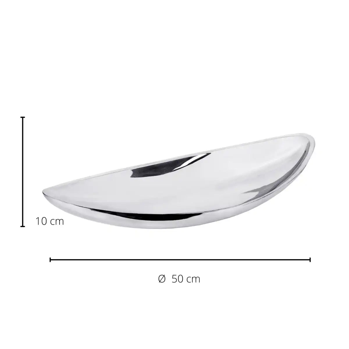 Schale Dekoschale Halifax, Edelstahl hochglanzpoliert, Länge 40 cm - HomeDesign Knaus