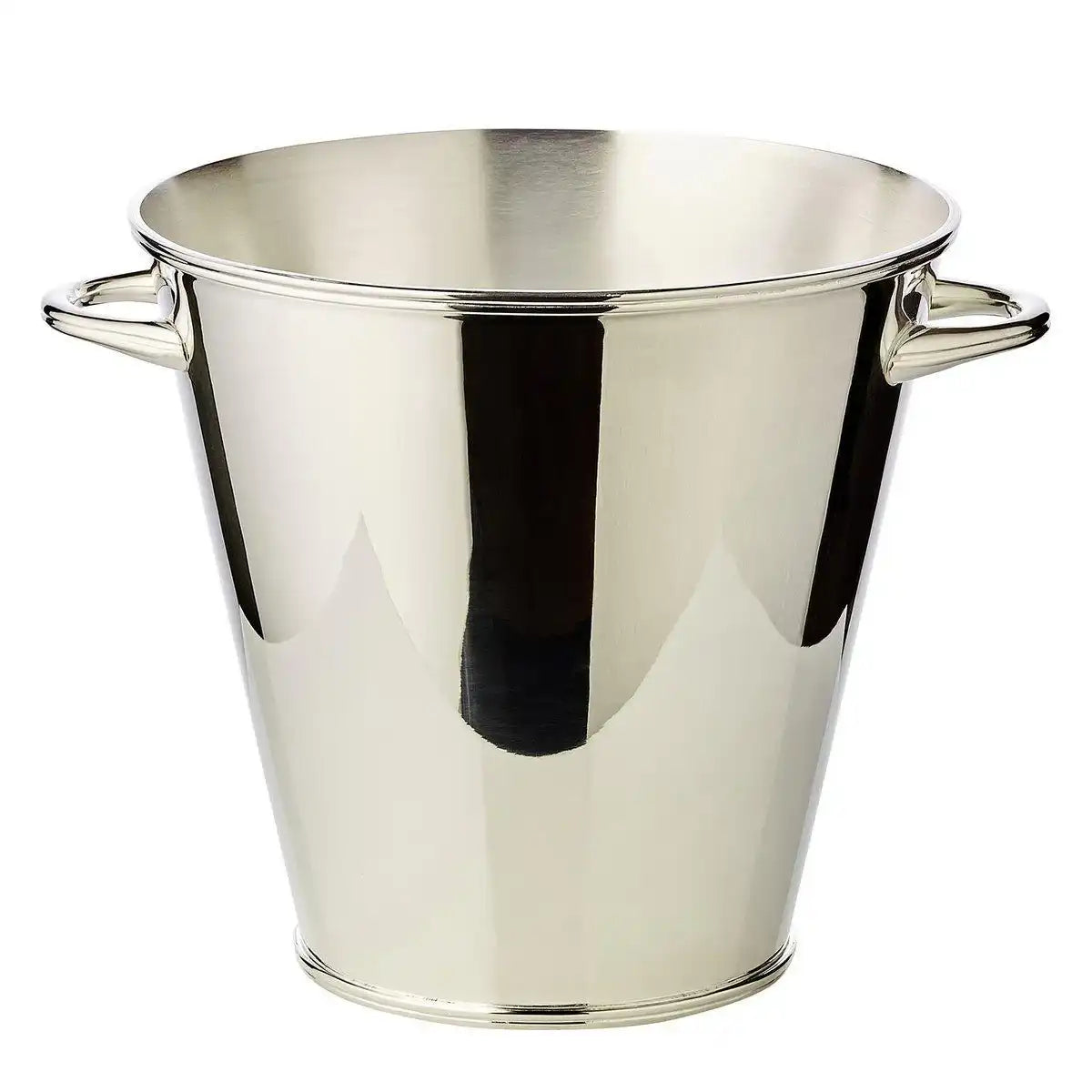 Sektkühler Flaschenkühler Calo mit Griffen, schwerversilbert, Höhe 21 cm, Durchmesser 22 cm - HomeDesign Knaus