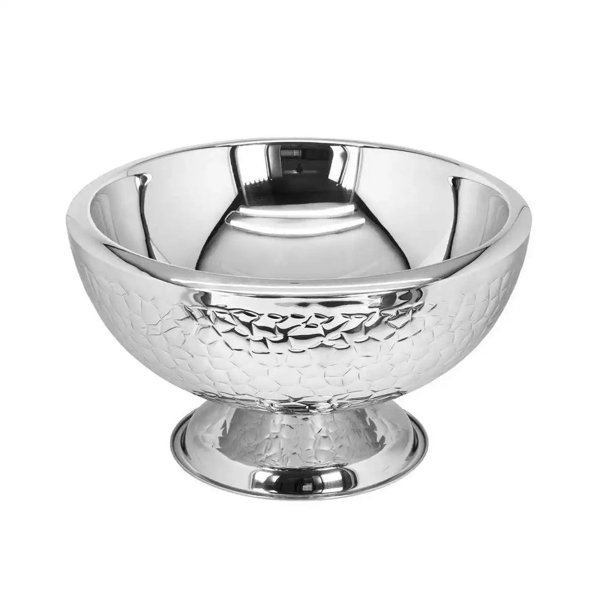 Sektkühler Flaschenkühler Capri, Edelstahl hochglanzpoliert, außen gemustert, ø 43 cm, H 24 cm - HomeDesign Knaus