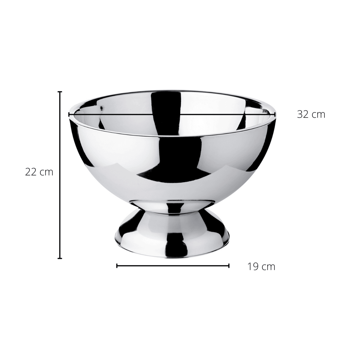 EDZARD Sektkühler Flaschenkühler Weinkühler Cadiz, Edelstahl hochglanzpoliert, doppelwandig, ø 32 cm - HomeDesign Knaus