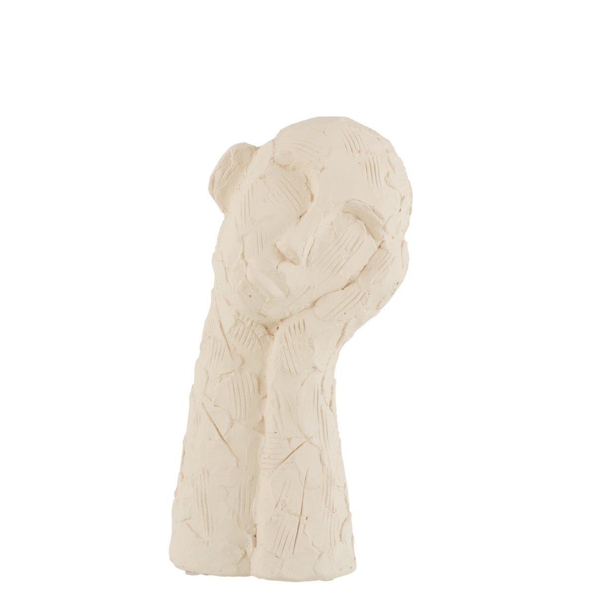 Skulptur Figur Lehnend Zement Weiß klein 31cm - HomeDesign Knaus