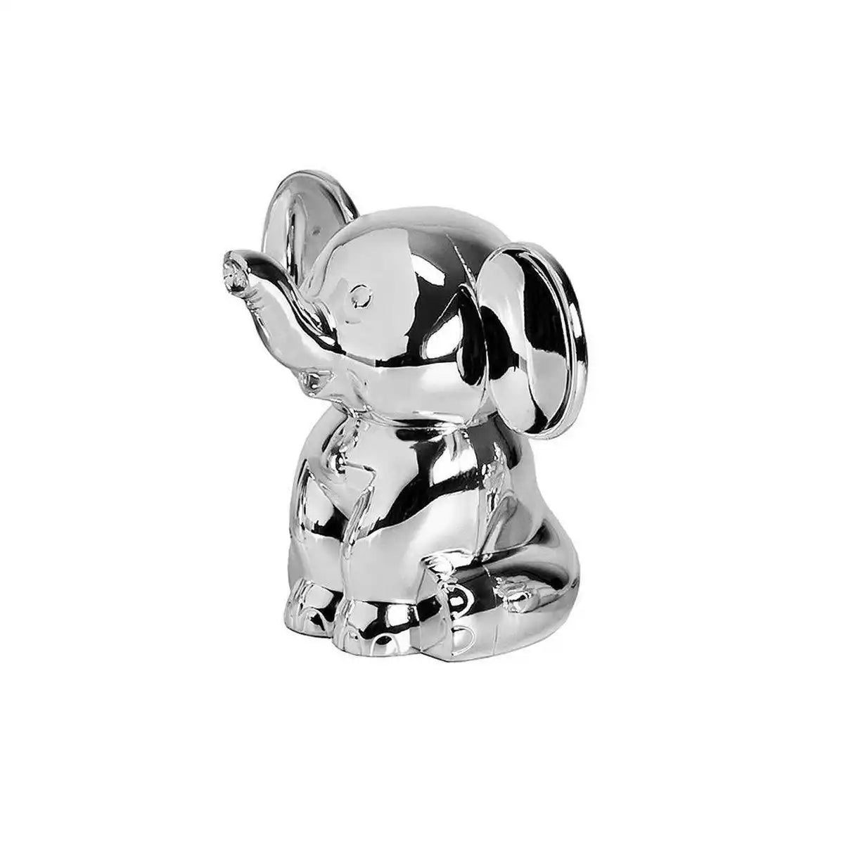 Spardose Sparbüchse Elefant, Höhe 11 cm, edel versilbert, anlaufgeschützt - HomeDesign Knaus