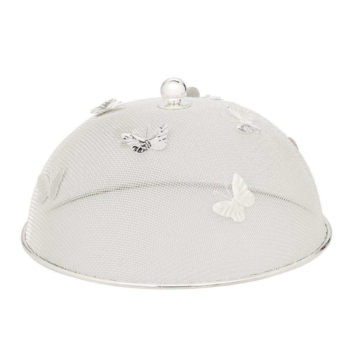 Speiseschirm Schutzhaube Butterfly, edel versilbert, anlaufgeschützt, Durchmesser 30 cm - HomeDesign Knaus