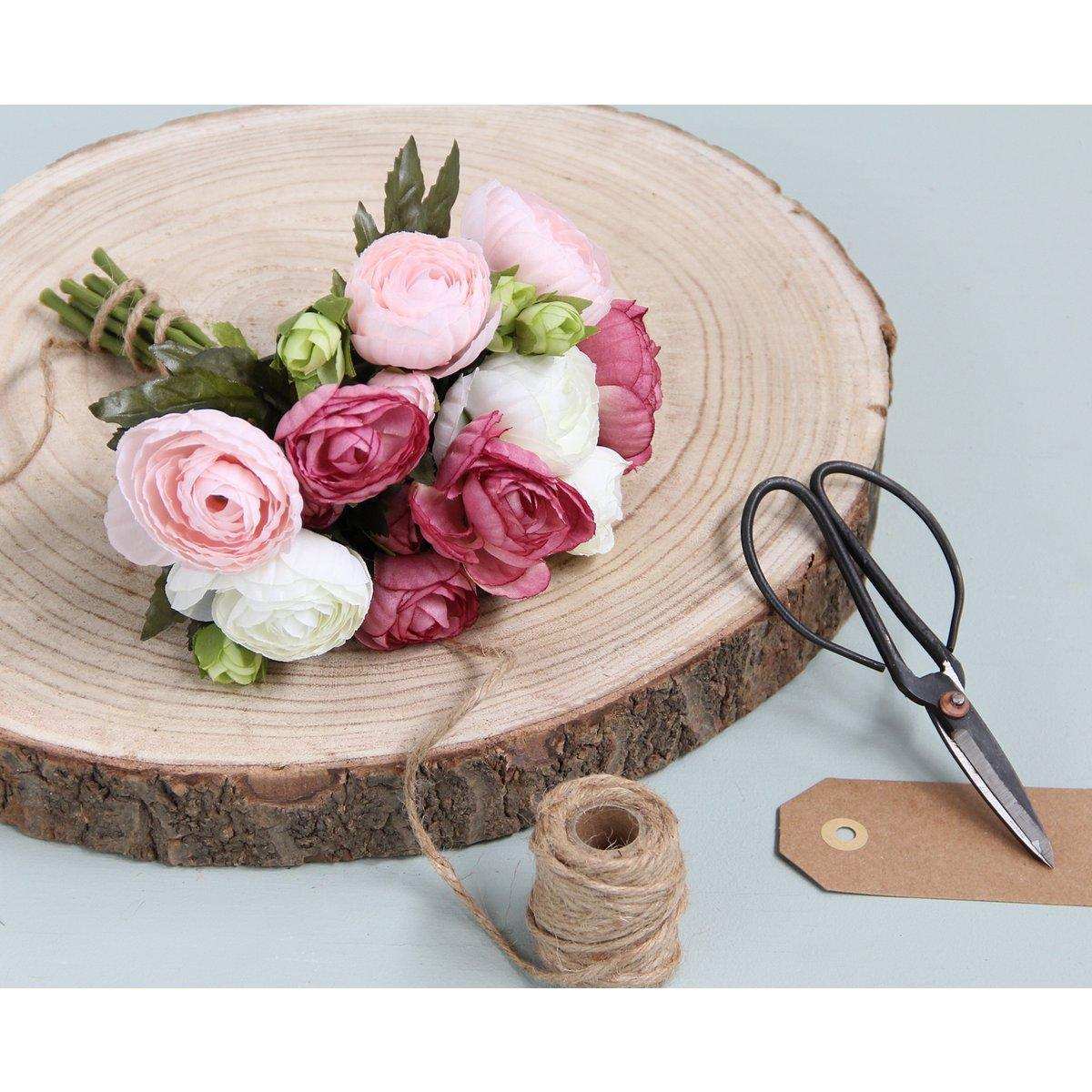 Strauß künstlicher Ranunkelblumen – H22 x Ø19 cm – Rosa - HomeDesign Knaus