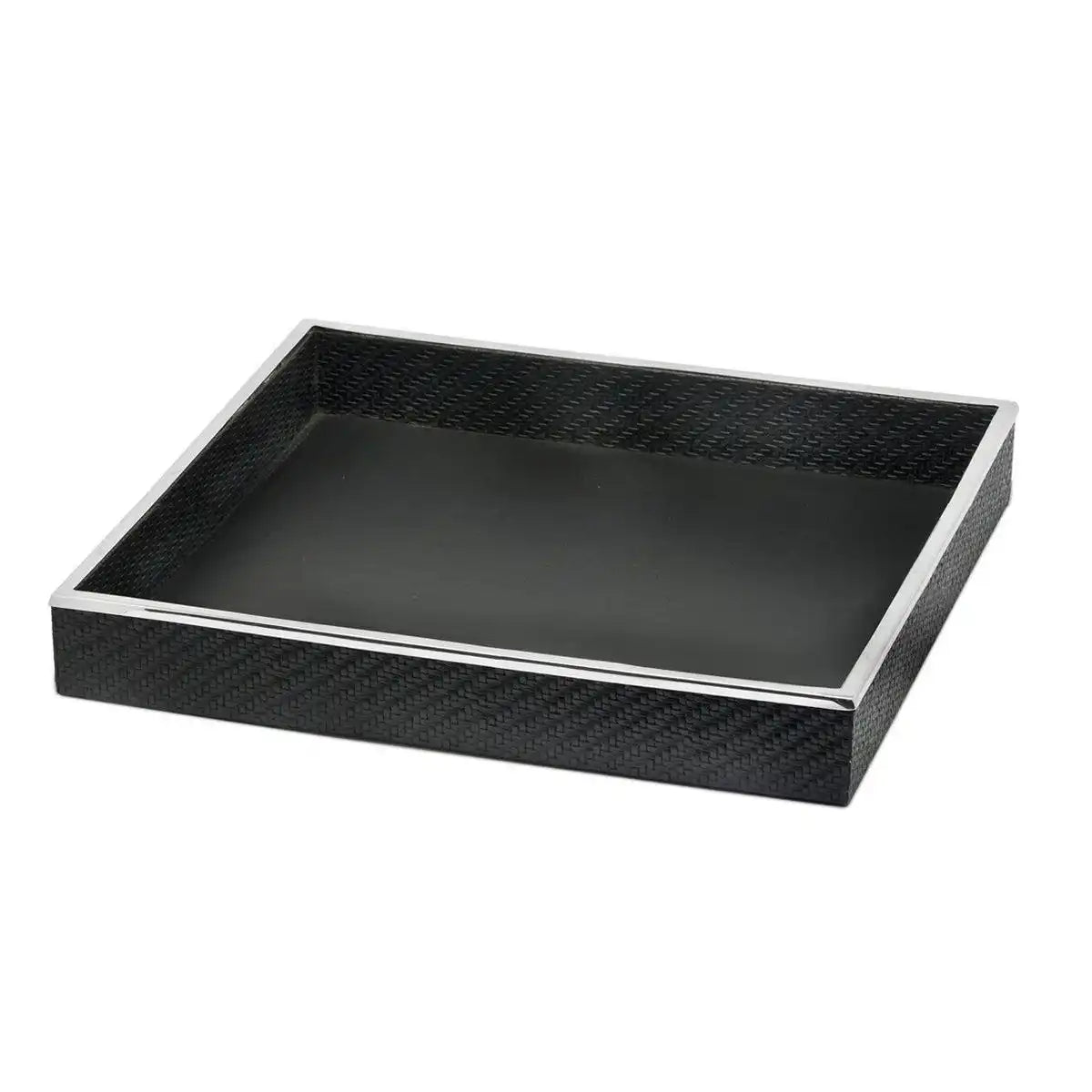 Tablett Serviertablett Jackson, quadratisch, Stahl mit Kunstlederbezug, 42 x 42 cm - HomeDesign Knaus