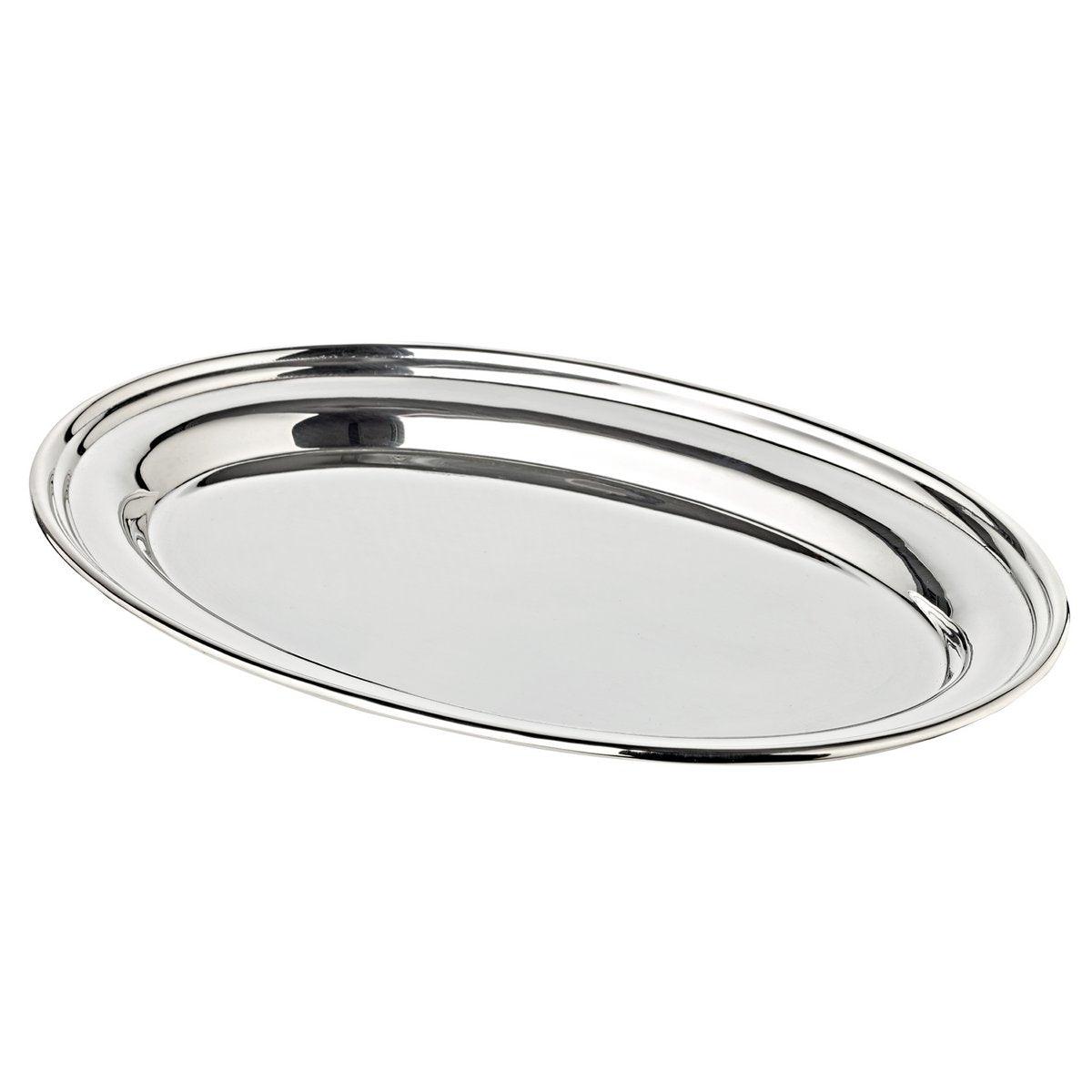 EDZARD Tablett Serviertablett Lisa, oval, schwerversilbert, 24 x 16 cm - HomeDesign Knaus