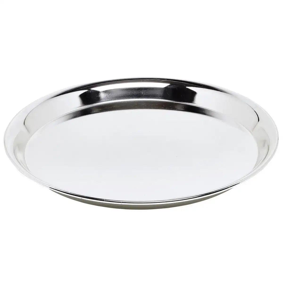 Tablett, Serviertablett Marlene, rund, Edelstahl hochglanzpoliert, Durchmesser 34 cm - HomeDesign Knaus