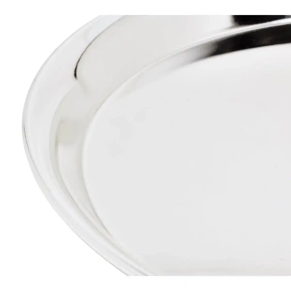 Tablett, Serviertablett Marlene, rund, Edelstahl hochglanzpoliert, Durchmesser 34 cm - HomeDesign Knaus