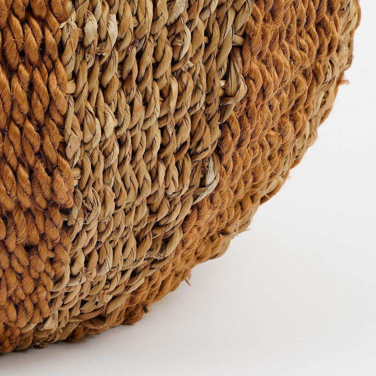 Tacoma Aufbewahrungskorb mit Deckel – H47 x Ø50 cm – Jute – Gelb - HomeDesign Knaus