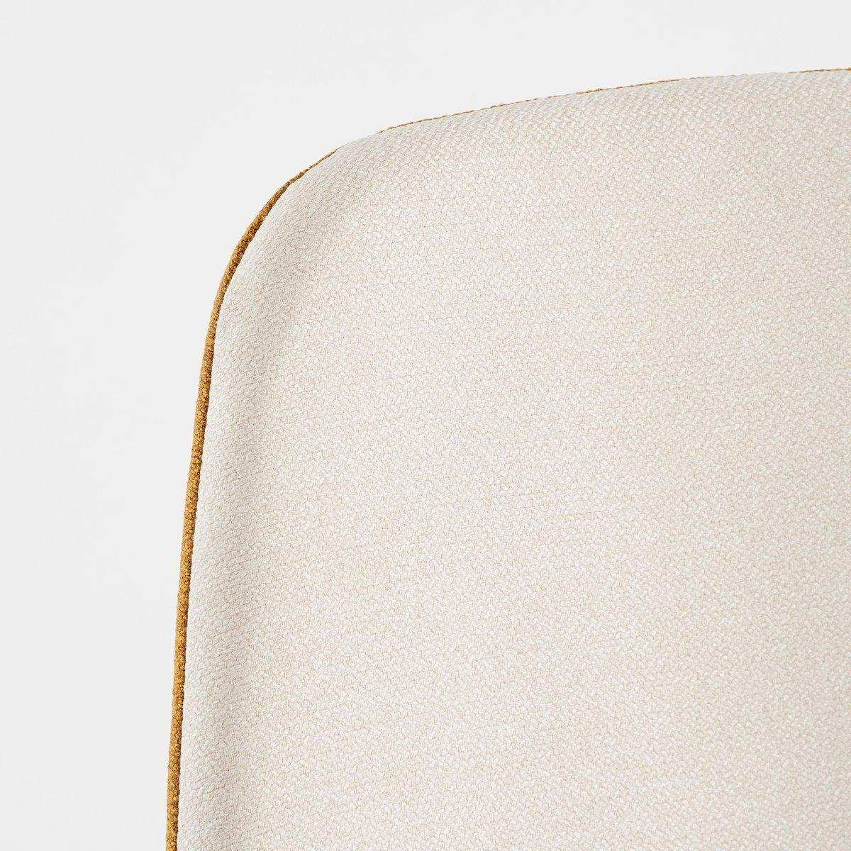 Tallos Esszimmerstuhl – recyceltes Polyester – gebrochenes Weiß, Ocker - HomeDesign Knaus