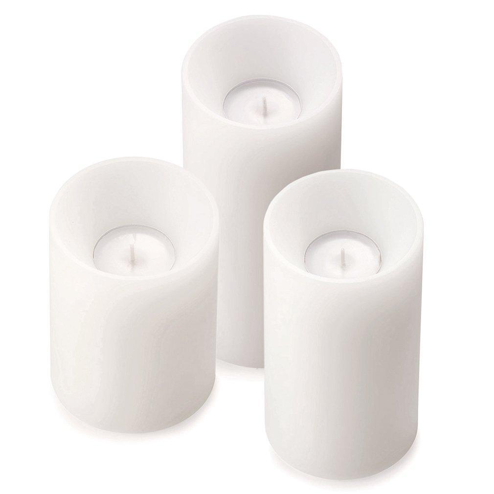 EDZARD Teelichthalter Dauerkerze Cornelius, tiefliegendes Teelicht, H 15 cm, ø 8 cm, hitzebeständig 90 Grad - HomeDesign Knaus