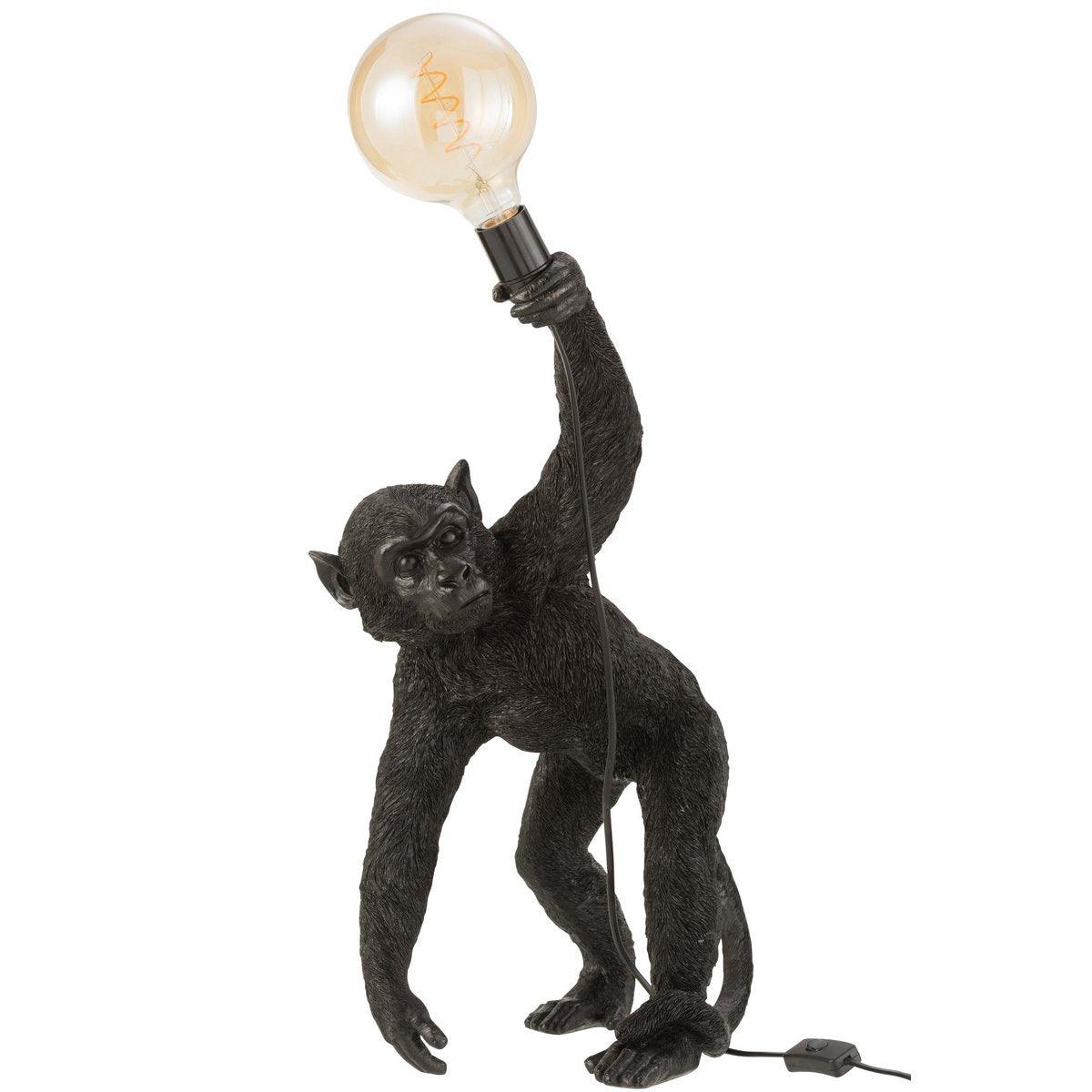 J-Line Lampe Monkey Bending Poly Schwarz - HomeDesign Knaus
