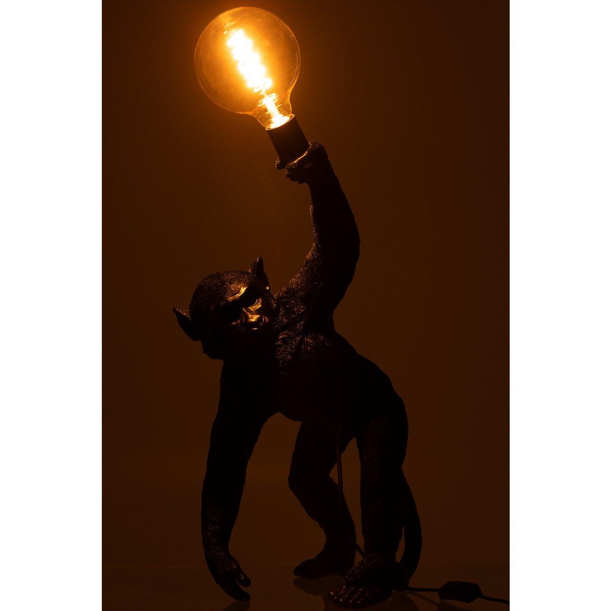 J-Line Lampe Monkey Bending Poly Schwarz - HomeDesign Knaus