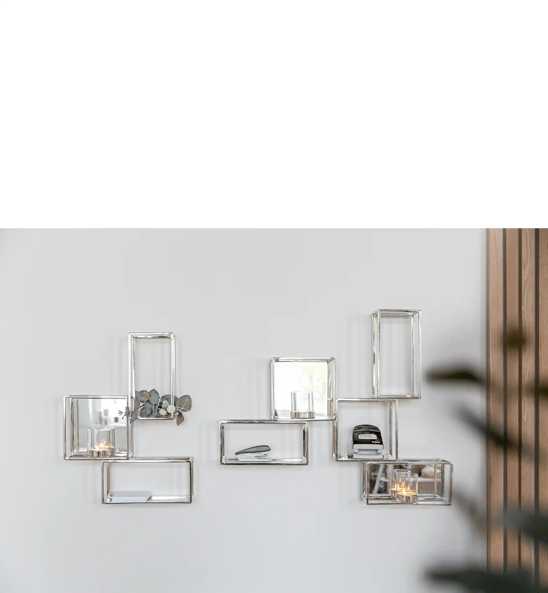 Travita Kerzenhalter Wanddekoration Unikat Chrom Handarbeit - HomeDesign Knaus
