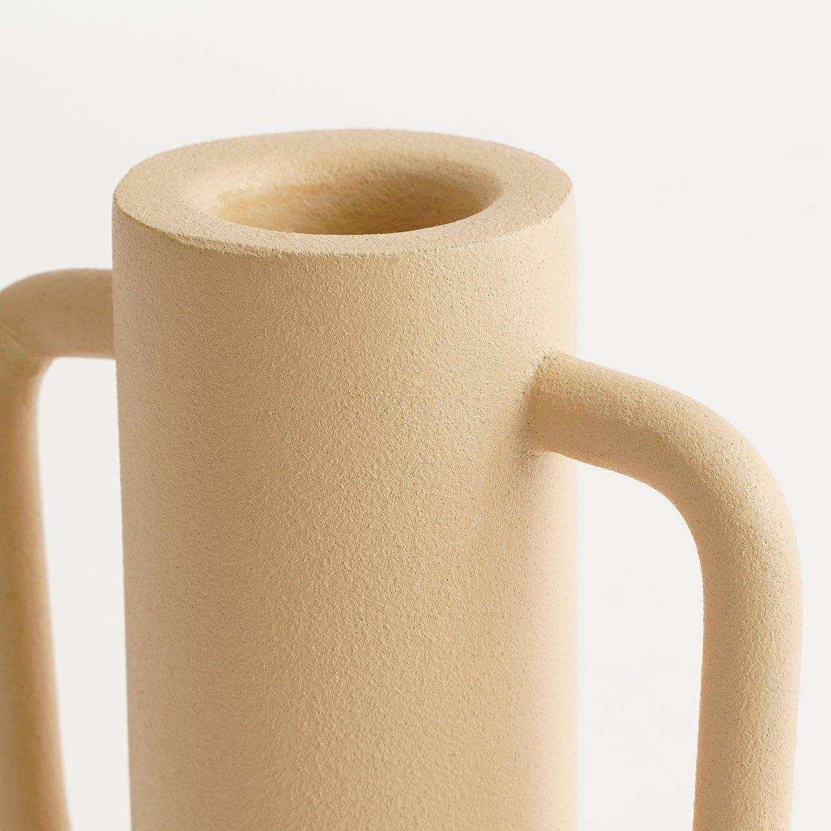 Ula Kerzenständer - H12 x Ø8 cm - Metall - Beige - HomeDesign Knaus
