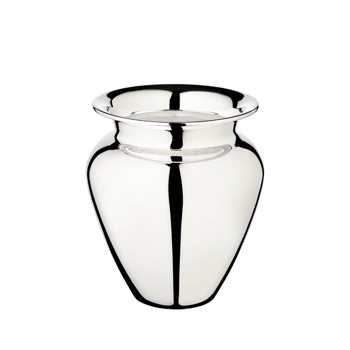 EDZARD Vase Antonia, schwerversilbert, Höhe 21 cm, Durchmesser 18 cm, Öffnung Durchmesser 12 cm - HomeDesign Knaus