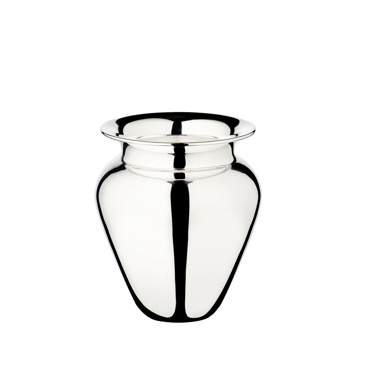 EDZARD Vase Antonia, schwerversilbert, Höhe 17 cm, Durchmesser 15 cm, Öffnung Durchmesser 9 cm - HomeDesign Knaus