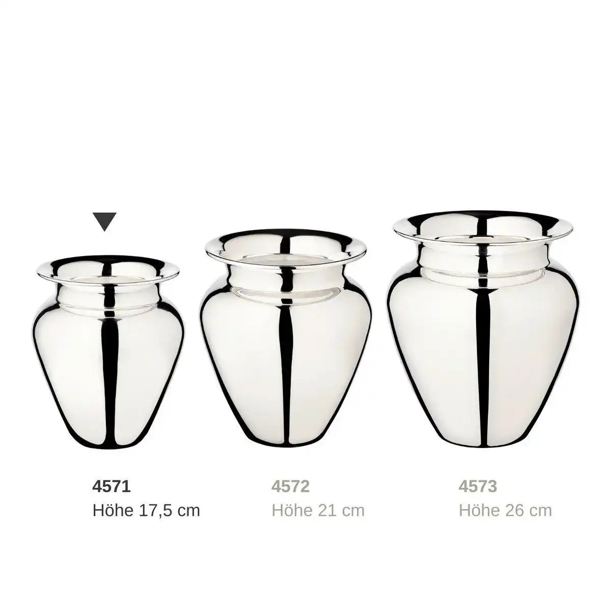 Vase Antonia, schwerversilbert Öffnung Durchmesser 17cm - HomeDesign Knaus