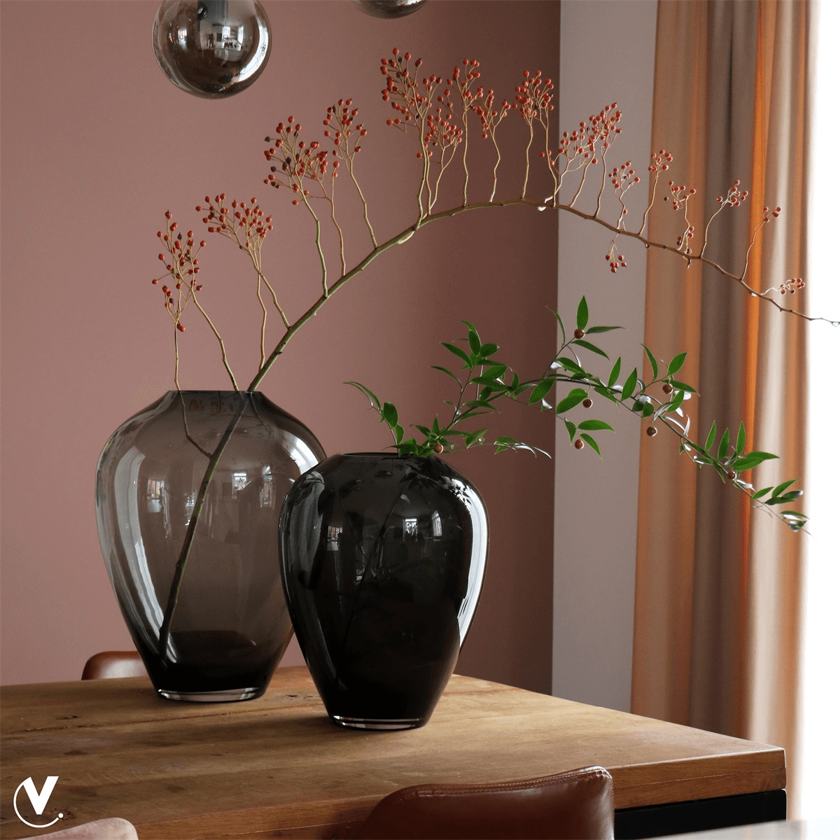 Designer Vase Kander Blumenvase Bodenvase Mundgeblasen Elegant Grey - HomeDesign Knaus wir schaffen Inspirationen 