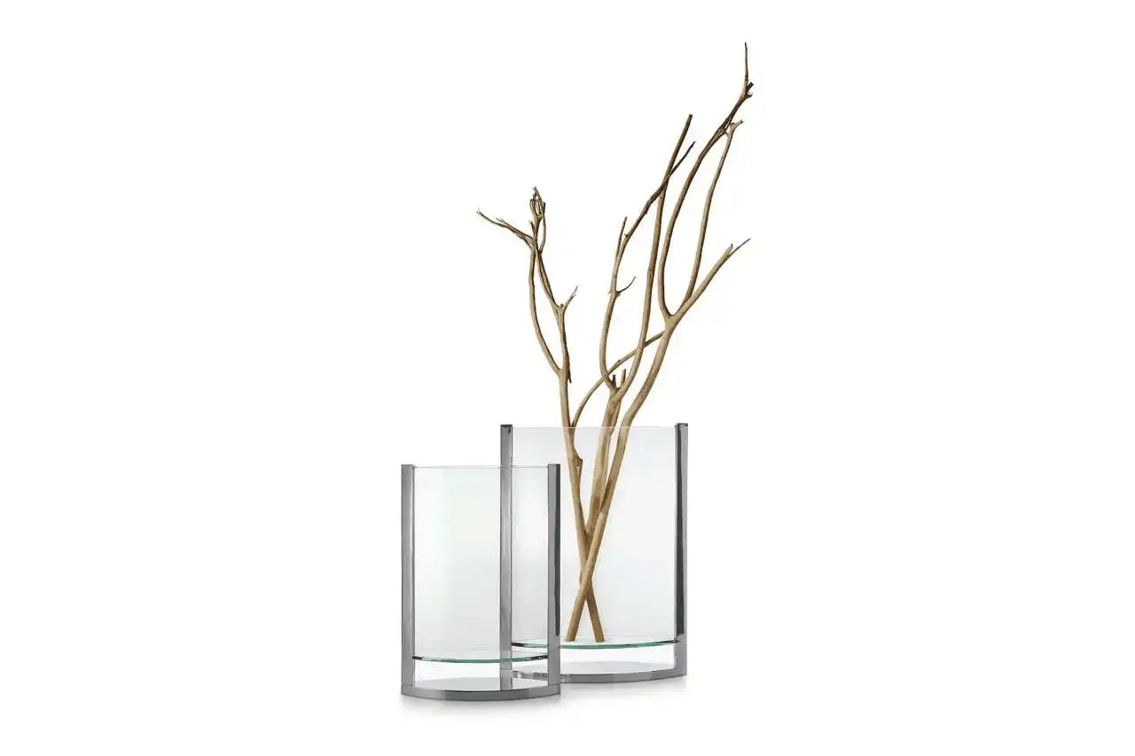 Vase Blumenvase Dekovase Zinkdruckguss verchromt - HomeDesign Knaus