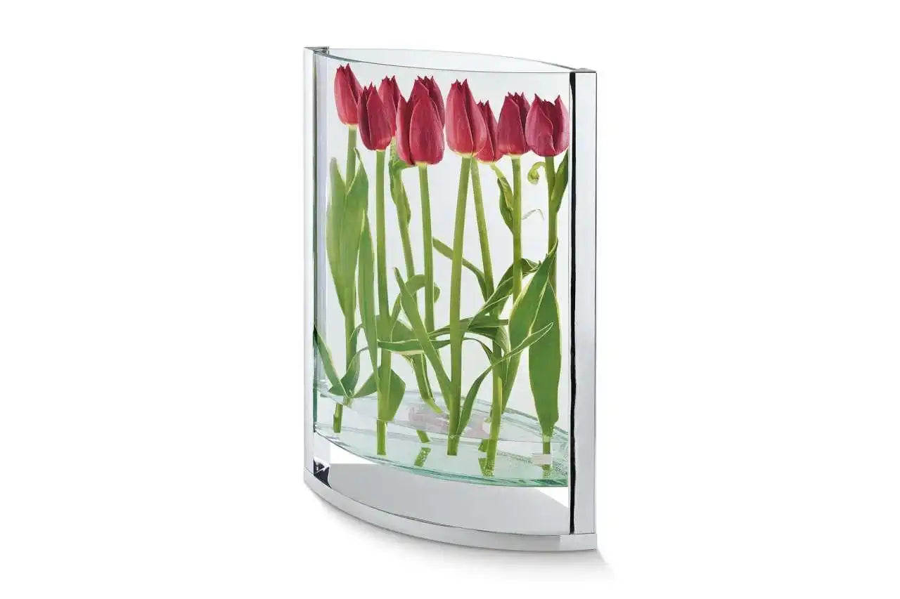Vase Blumenvase Dekovase Zinkdruckguss verchromt - HomeDesign Knaus