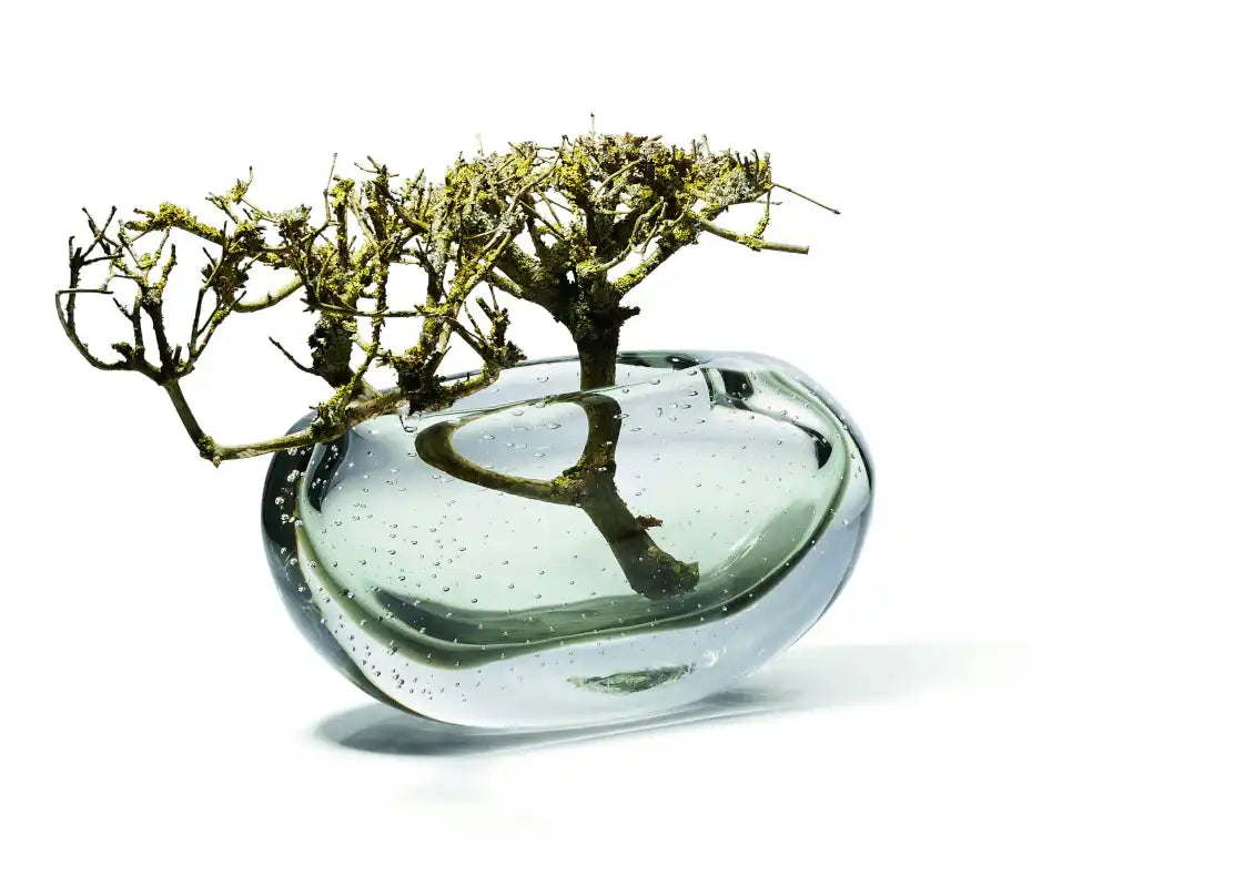 Vase Blumenvase mundgeblasenes robusten Glas - HomeDesign Knaus