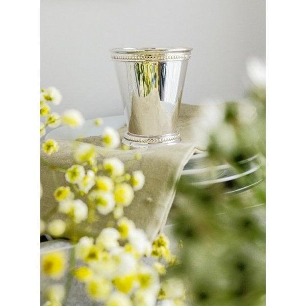 EDZARD Vase Dekovase Bechervase Perla, schwerversilbert, Höhe 11 cm, Durchmesser 9 cm, Füllmenge 300 ml - HomeDesign Knaus