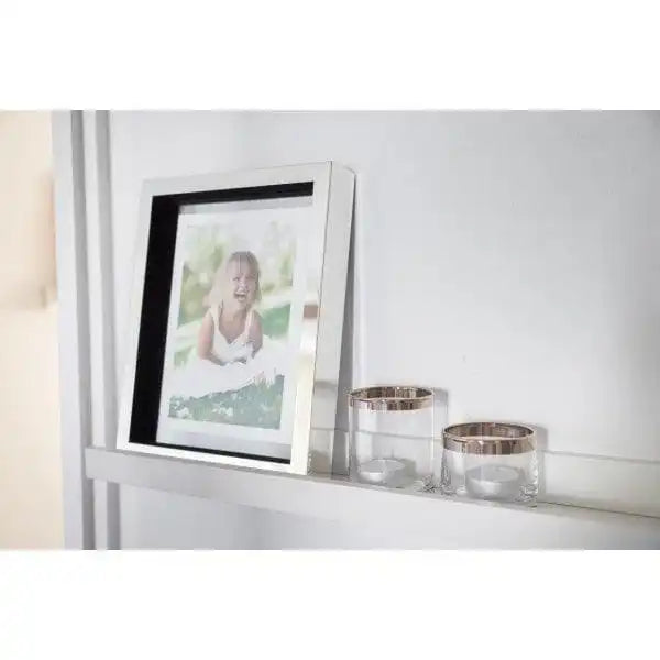 Windlicht Molly, mundgeblasenes Kristallglas mit Platinrand, Höhe 6 cm, Durchmesser 7 cm - HomeDesign Knaus